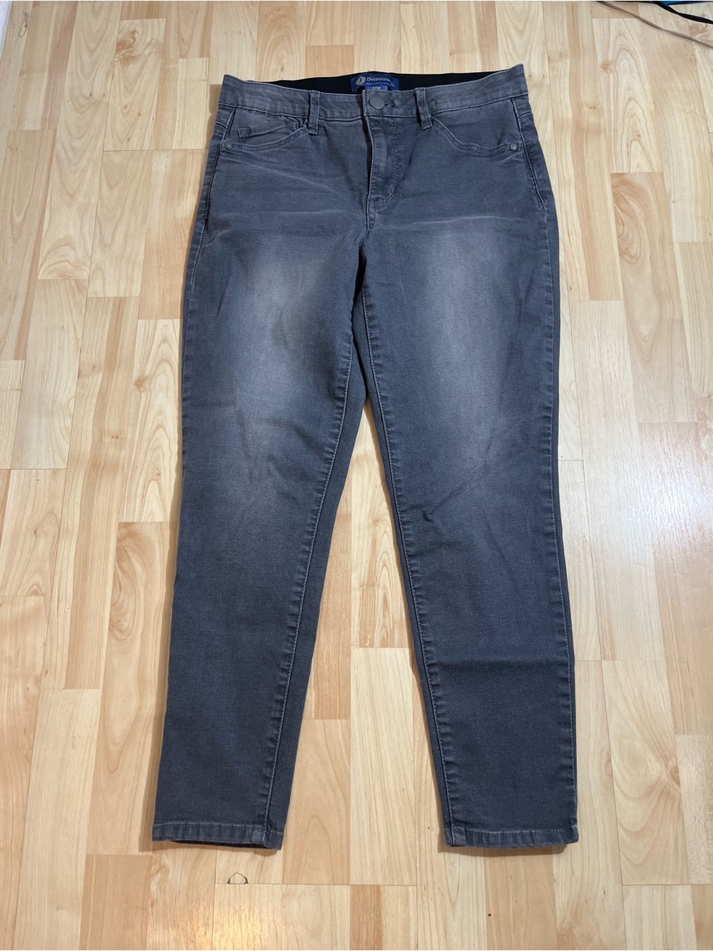 Democracy Ab Solution Pull On Grey Wash Skinny Jeans Size 10P